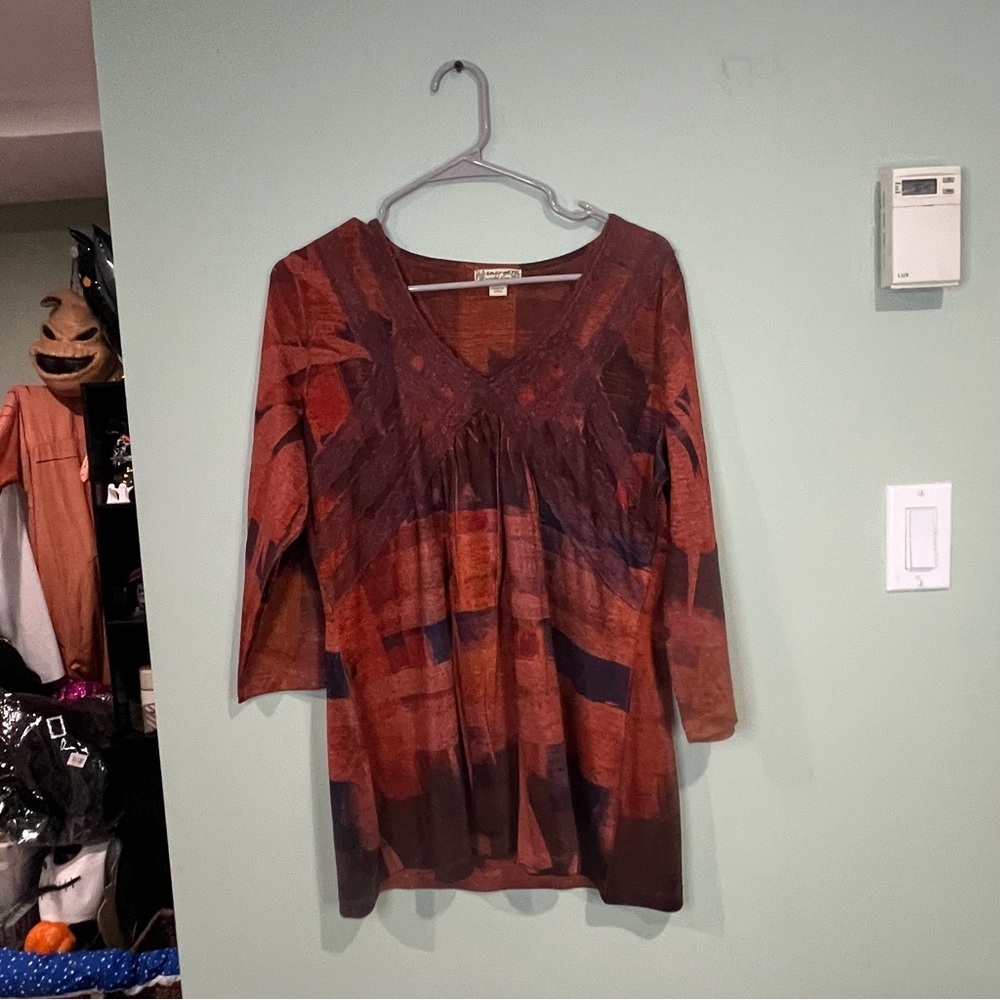 6/$25 Energie Women's Top in Earthy Tones
